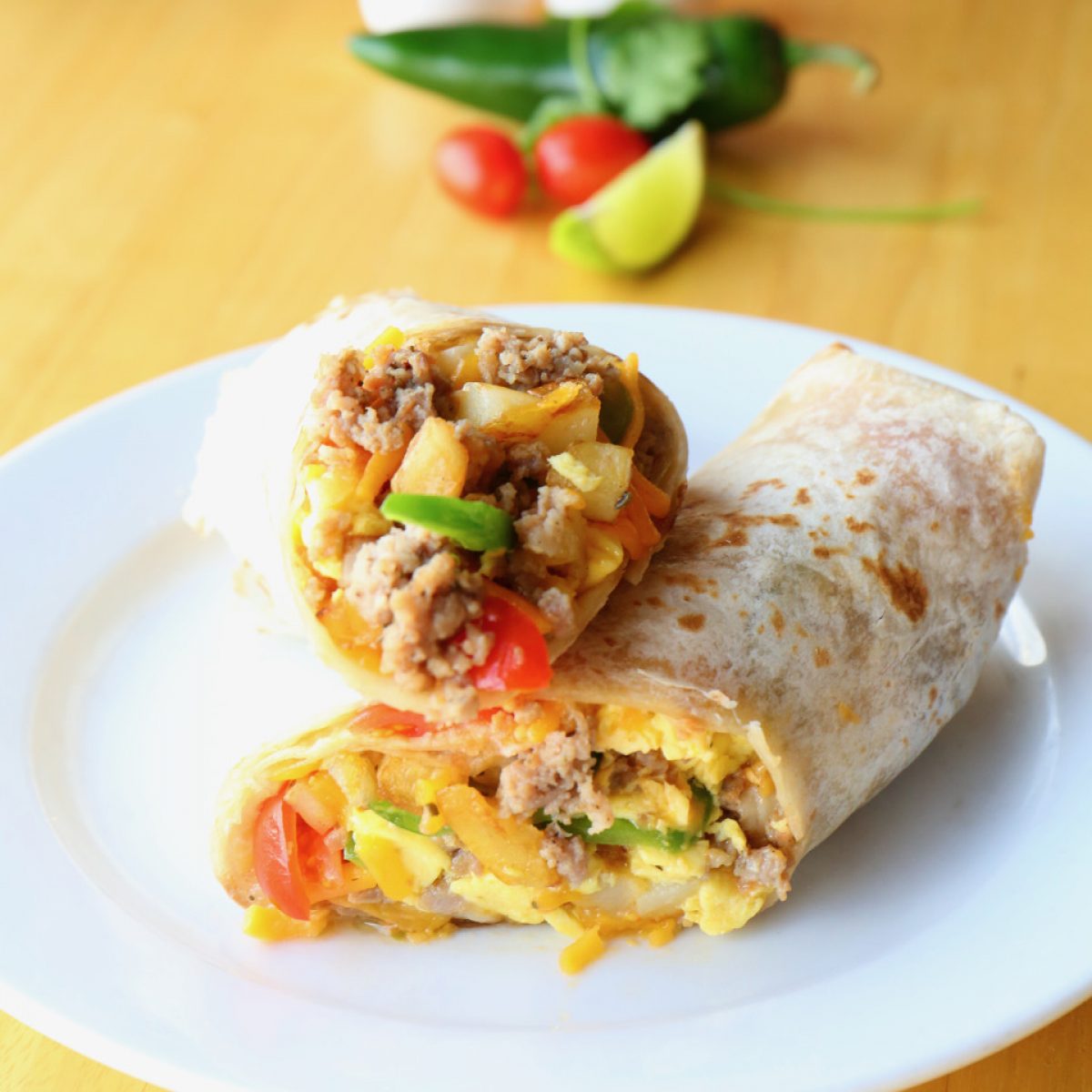 Shop Egg, Bacon & Cheddar Burritos 12 Count Case - Green Chile Foods